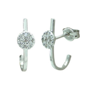 Pendientes de Oro Blanco con Diamantes PE011855